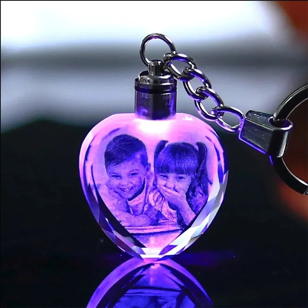 Pendant Light Shade - 1PCS Free Engrave Personalized Crystal Keyring