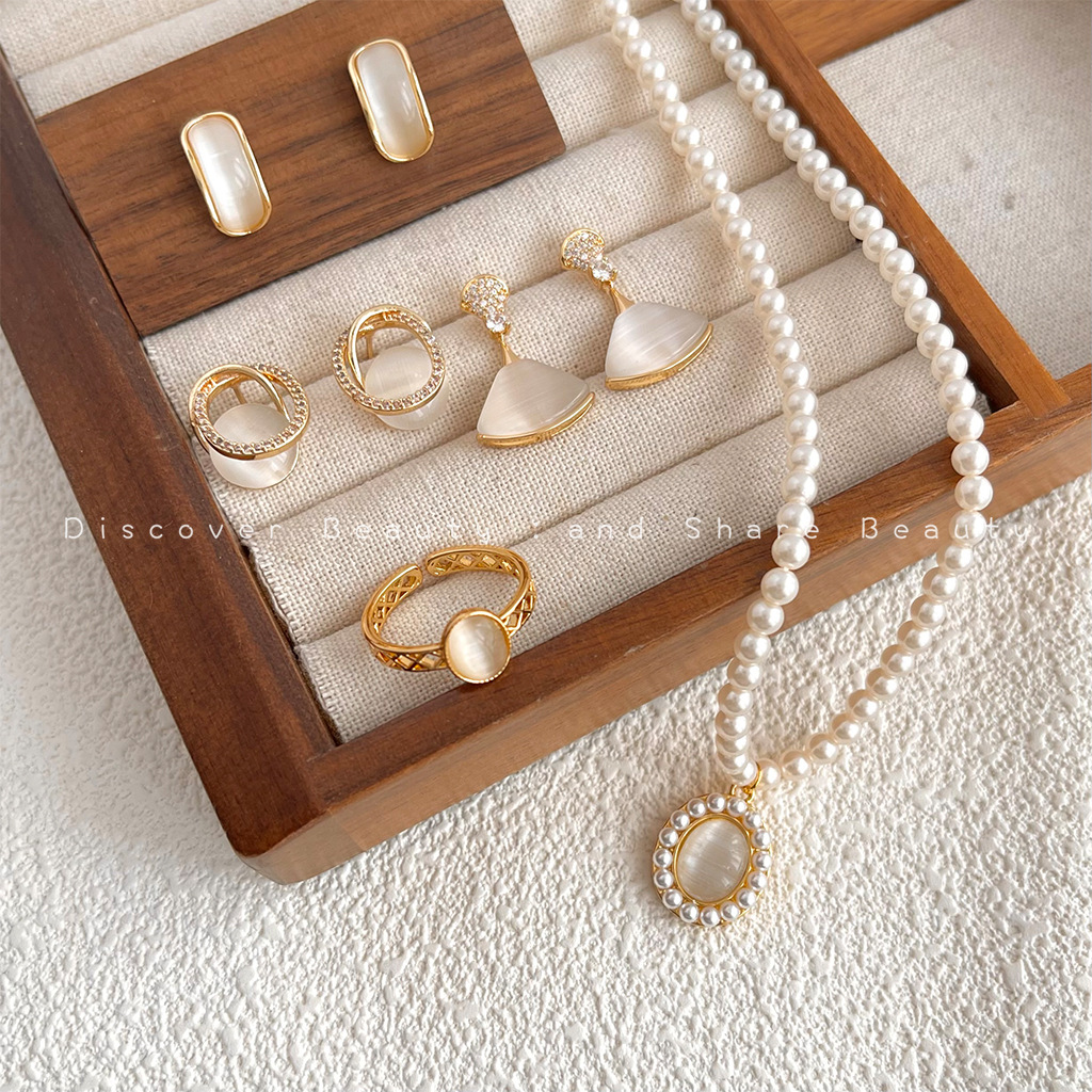 Pendant Light Shade - DIY accessories Vintage fan-shaped zircon earrings