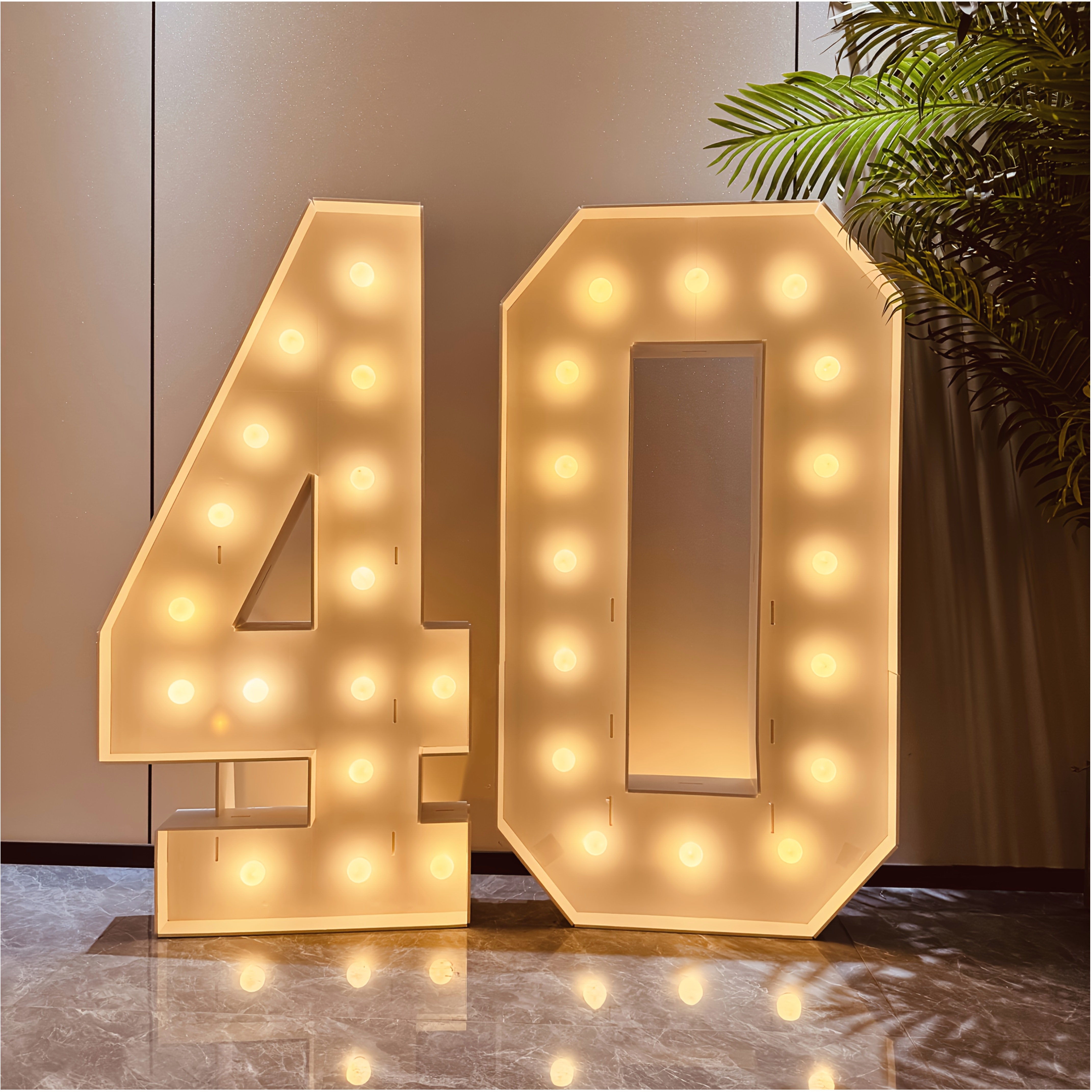 Lightings Decoration - 120cm Tall Light-Up Digital Number Decor