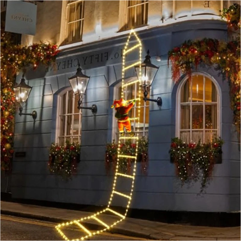 Wall Decor Lighting Tree - 1.5/3M Christmas Decoration LED Santa Claus