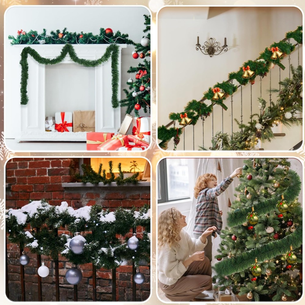Wall Decor Lighting Tree - Christmas Decor Artificial Rattan Pine String