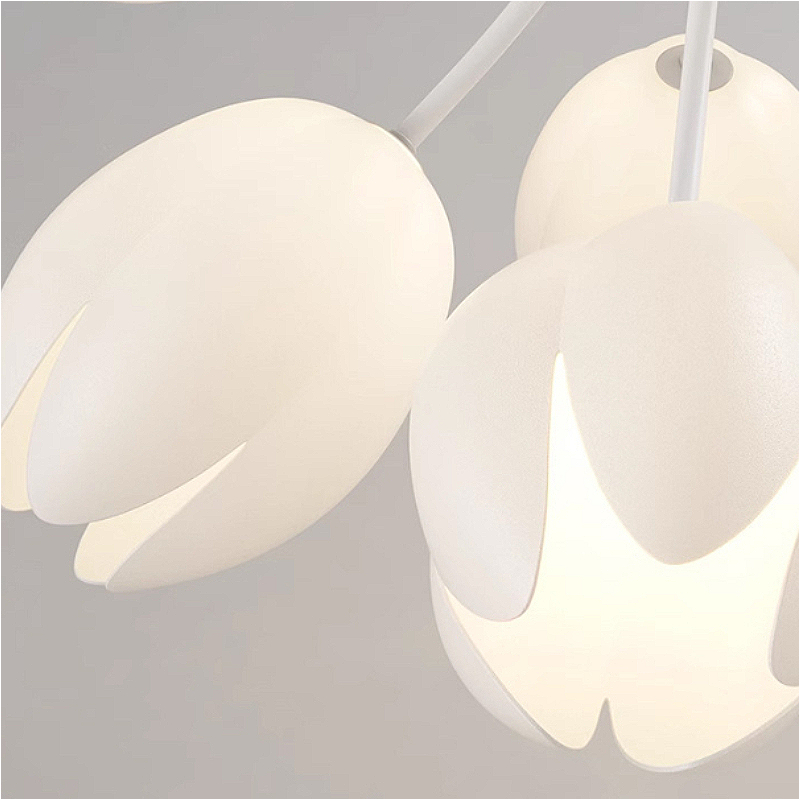 Decor Lighting The Parade - Restaurant Luxury Flowers White LED Pendant