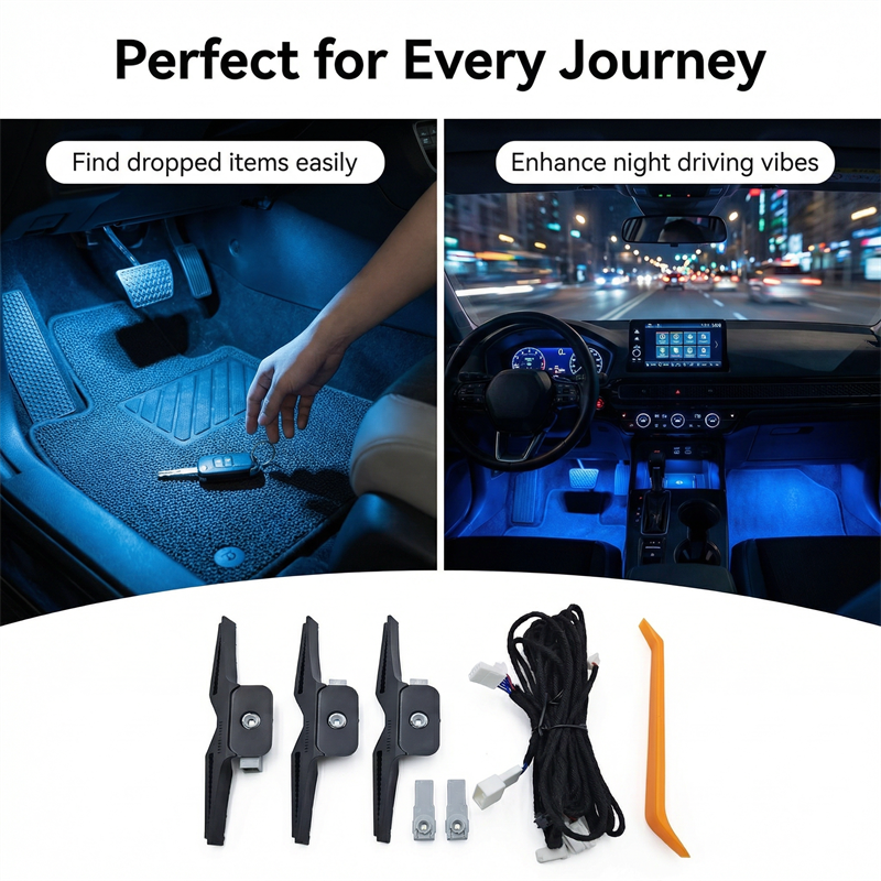 4pcs Color Foot Light Ambient  - Lighting Interior Decor 리뷰 및 가격