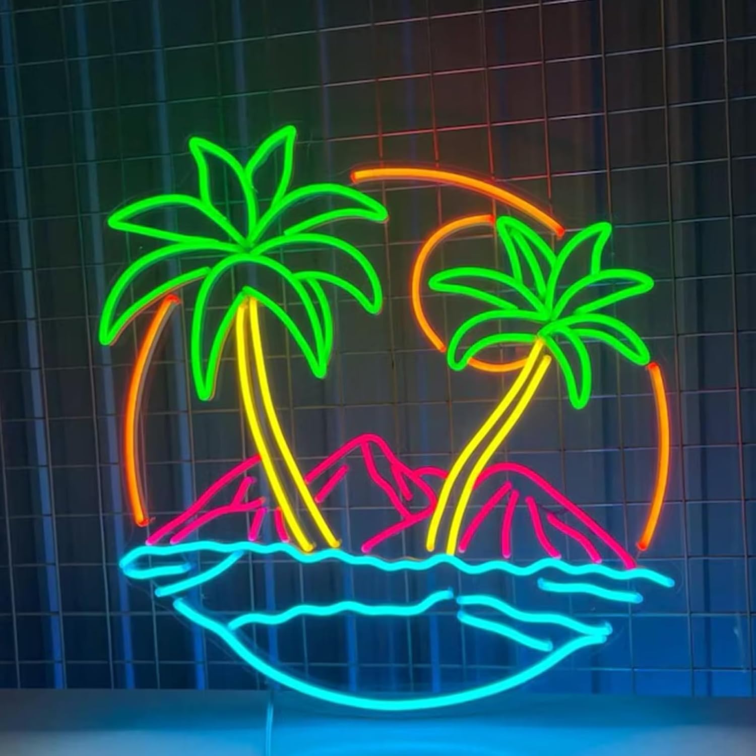 Tropical  Palm Tree LED Neon S - Wall Decor Lighting Tree 리뷰 및 가격