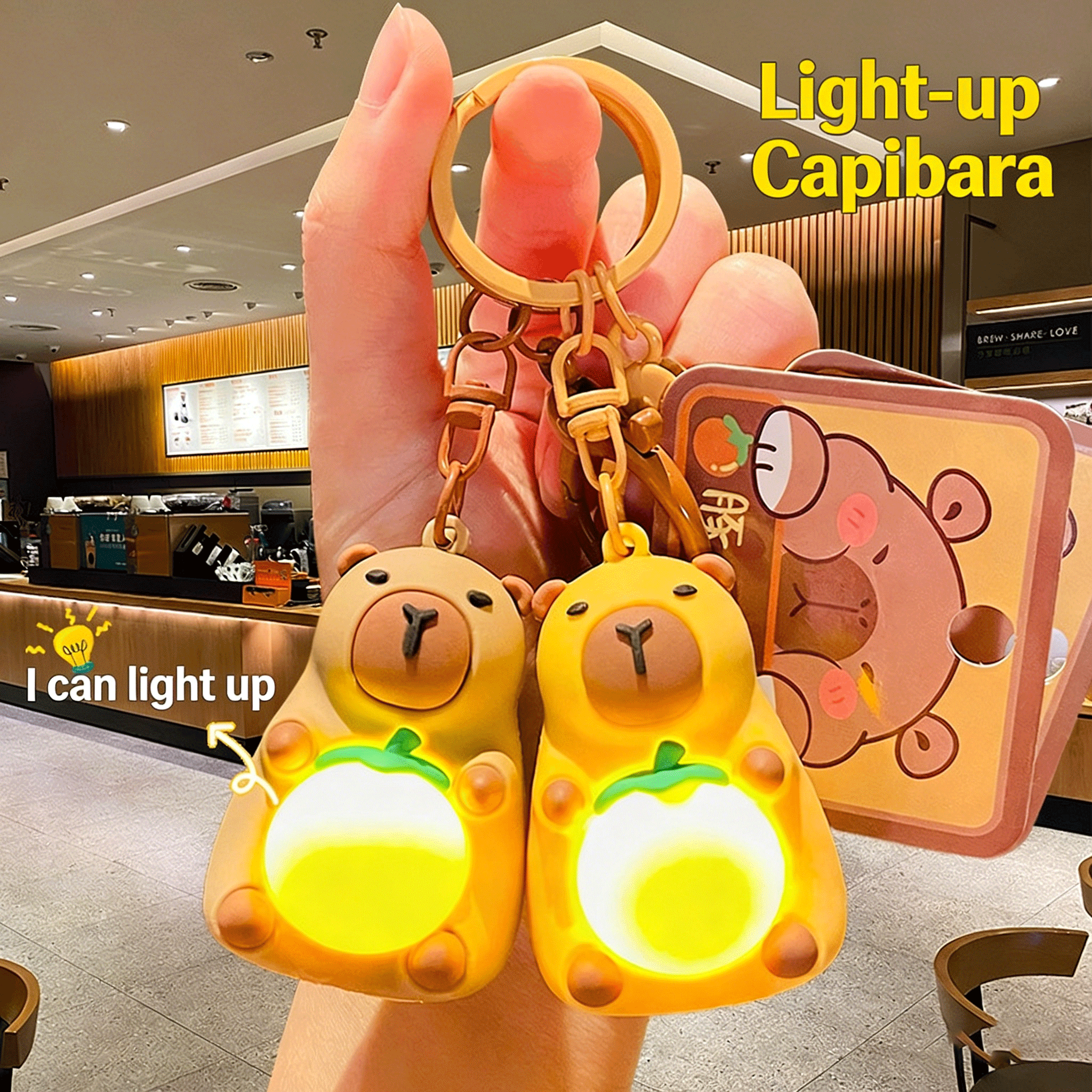 Simulation Capybara Doll Keych - Pendant Light Shade 리뷰 및 가격