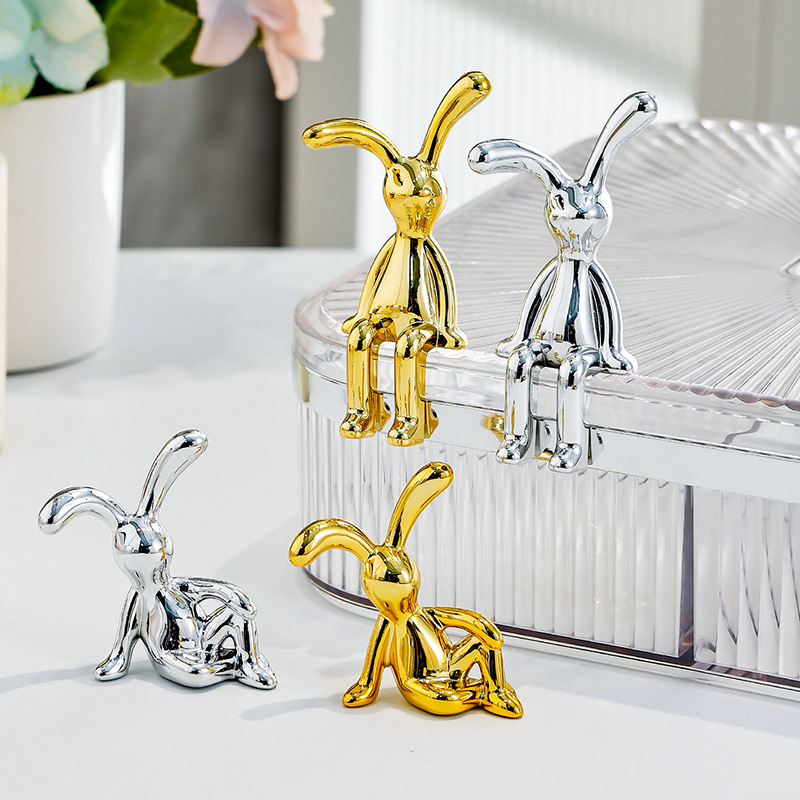 Long-Eared Rabbit Double Statu - Lighting Mcqueen Bedroom Decor 리뷰 및 가격