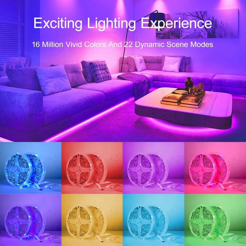 DC 5V USB LED Strip Lights APP - Room Decor Lighting Lamp 리뷰 및 가격