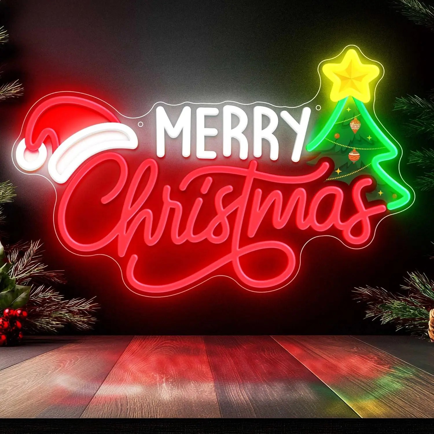 Xmas Tree Neon LED Wall Sign M - Wall Decor Lighting Tree 리뷰 및 가격