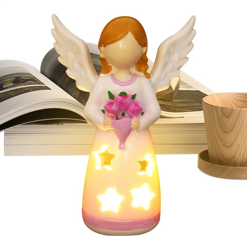 Candlestick Lamp Angel Statue  - Room Decor Lighting Lamp 리뷰 및 가격