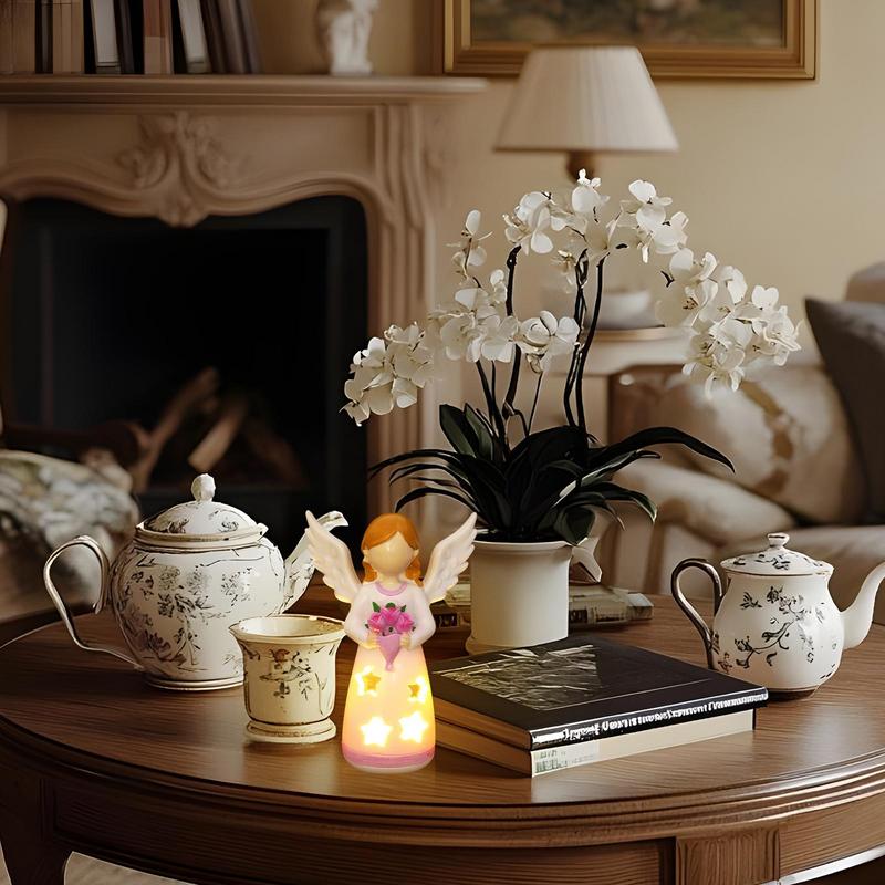 Candlestick Lamp Angel Statue  - Room Decor Lighting Lamp 리뷰 및 가격