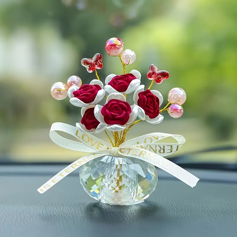 1PC Crystal Glass Rose Dashboa - Lighting Mcqueen Bedroom Decor 리뷰 및 가격