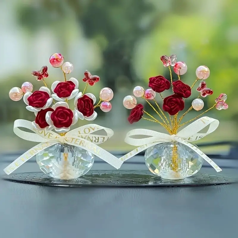 1PC Crystal Glass Rose Dashboa - Lighting Mcqueen Bedroom Decor 리뷰 및 가격