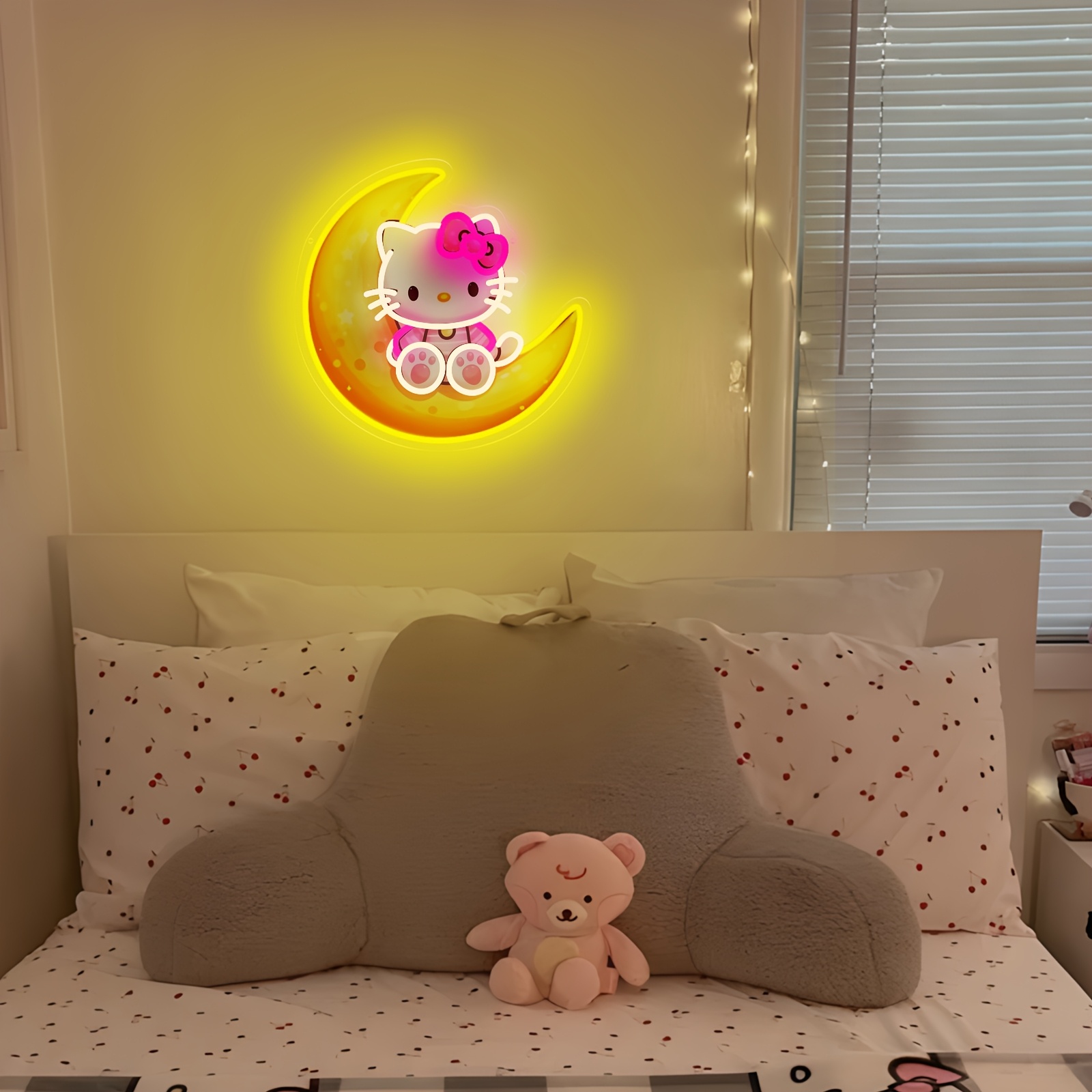 Hello Kitty on Moon Yellow Cut - Led Moon Lamp 리뷰 및 가격