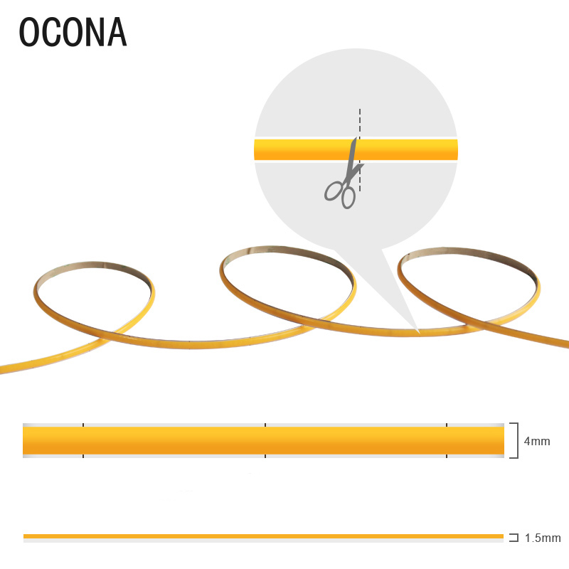 4mm Narrow COB LED Strip Light - Lighting Mcqueen Bedroom Decor 리뷰 및 가격