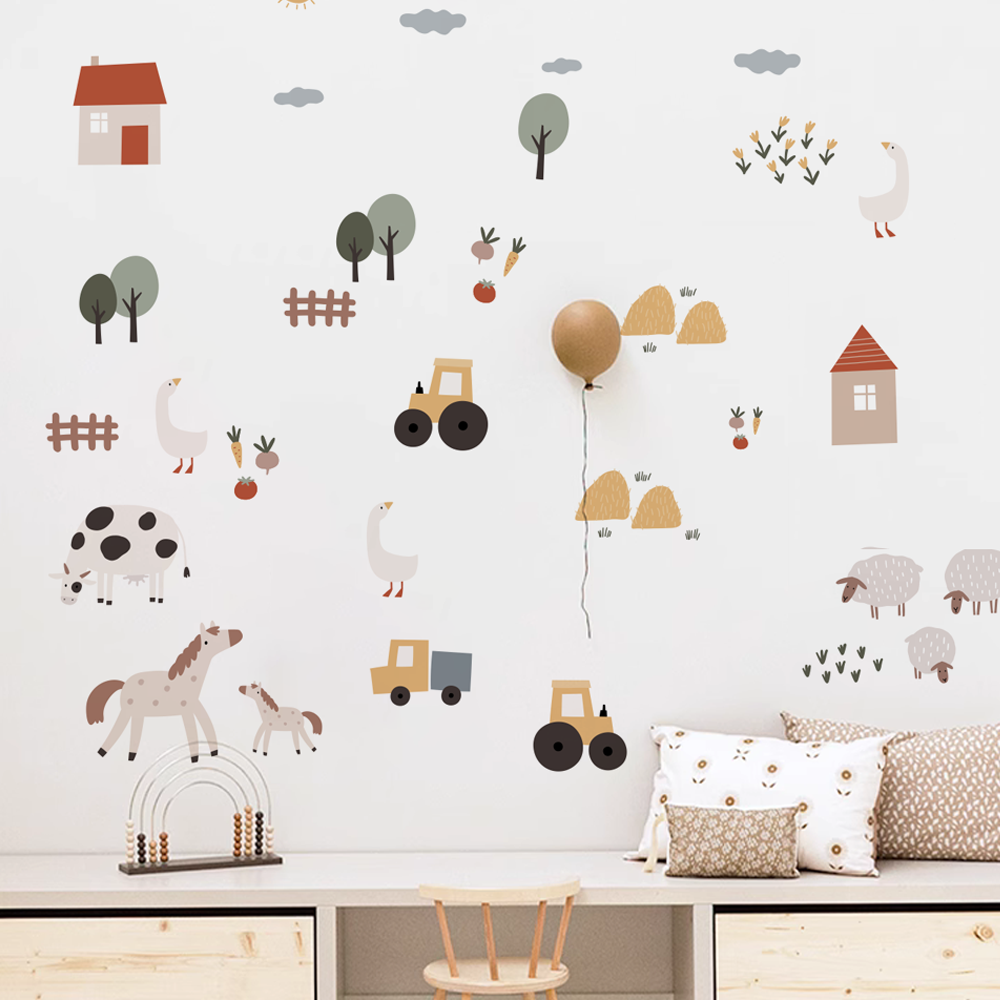 Boho Cartoon Cute Cows Farm An - Lighting Mcqueen Bedroom Decor 리뷰 및 가격