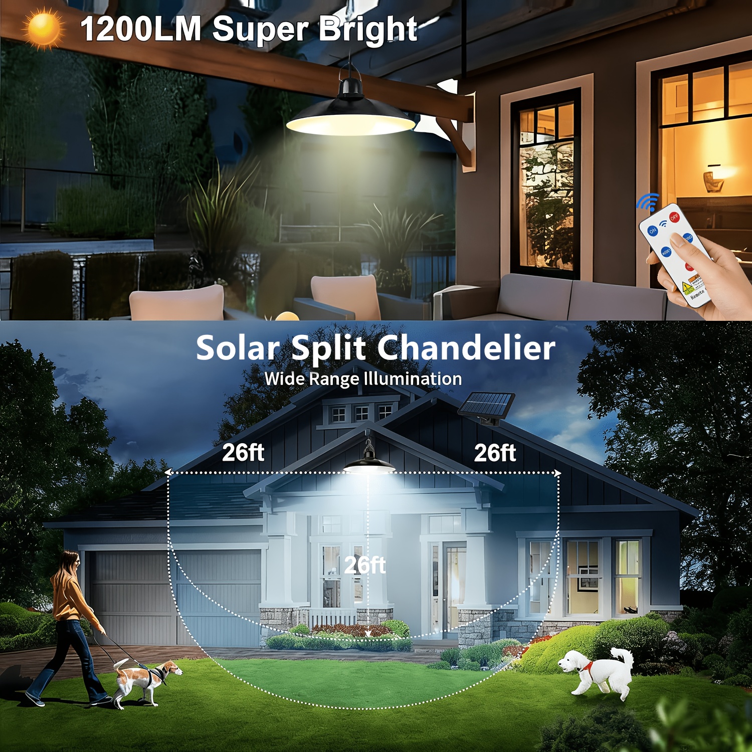 1pc Solar Pendant Light Outdoo - Room Decor Lighting Lamp 리뷰 및 가격