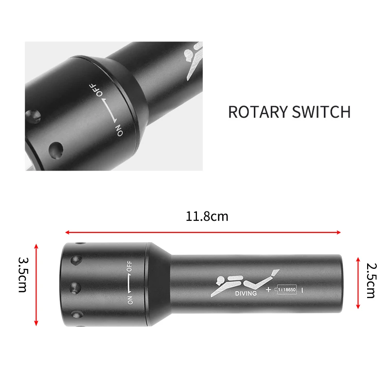 New T6 LED Diving Torch Long-R - Lighting Gallery 리뷰 및 가격