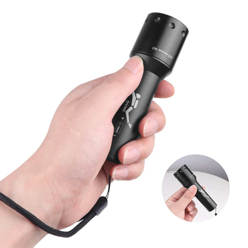New T6 LED Diving Torch Long-R - Lighting Gallery 리뷰 및 가격