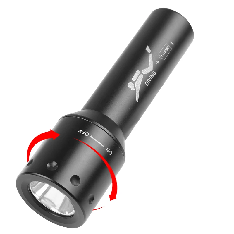 New T6 LED Diving Torch Long-R - Lighting Gallery 리뷰 및 가격