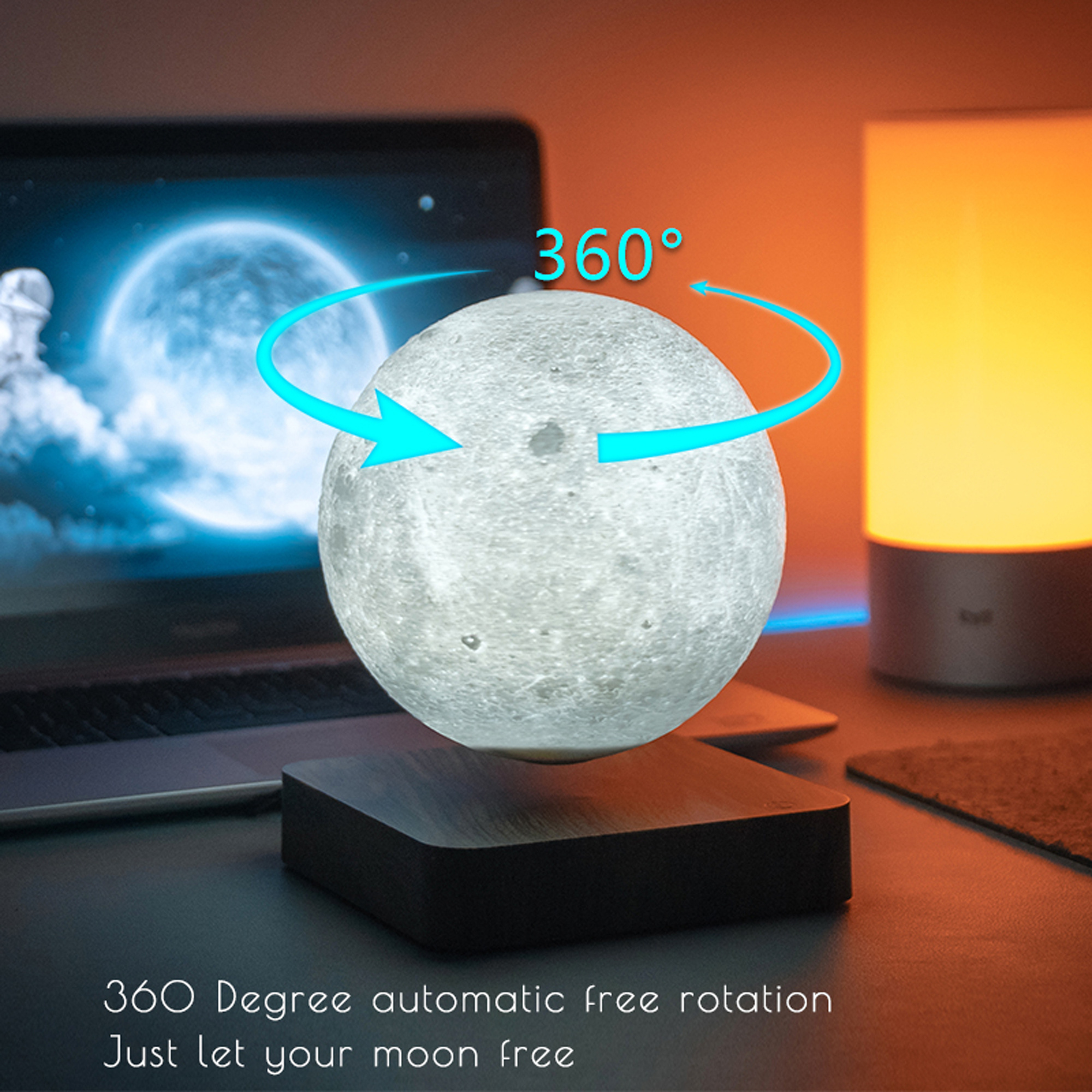 Minimalist Magnetic Levitation - Led Moon Lamp 리뷰 및 가격
