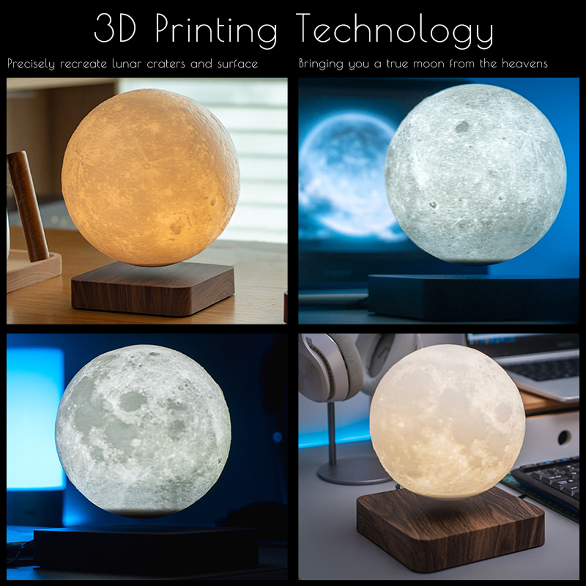 Minimalist Magnetic Levitation - Led Moon Lamp 리뷰 및 가격